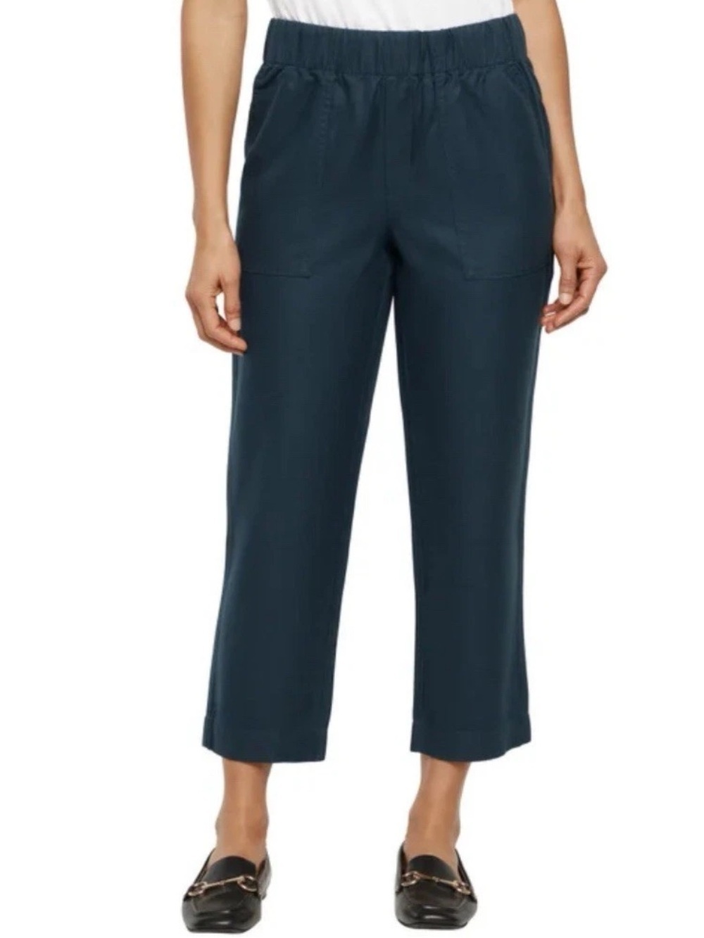 Banana Republic Women's Tapered Crop Pull-On Pant Black Size S